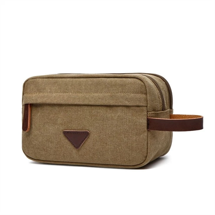 Personalized Waxed Canvas Travel Toiletry Bag for Travel Manufacturer